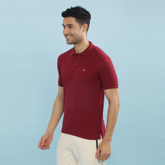 Force NXT Super Combed Cotton Mens Collared Polo Solid T-Shirt