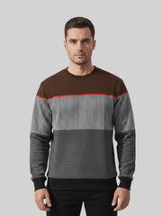 Force NXT Men's Combed Cotton Full Sleeves Colorblock Sweatshirt