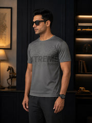 Force NXT Men's Premium Microfiber Fabric Half-Sleeves Chest Printed Round Neck T-Shirt