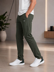 Force NXT Men's Premium Microfiber Fabric Track Pant with Zipper Side Pocket