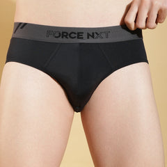 Force NXT Men's Polyamide Microfiber Elastane Stretch Fabric Solid Brief