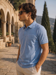 Force NXT Men's Super Combed Cotton Rich Jacquard Fabric Half-Sleeves T-Shirt