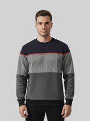 Force NXT Men's Combed Cotton Full Sleeves Colorblock Sweatshirt