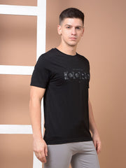 Force NXT Men's Super Combed Cotton Rich Fabric Half-Sleeves Chest Printed T-Shirt