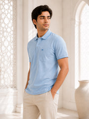 Force NXT Men's Super Combed Cotton Rich Fabric Half-Sleeves Polo T-Shirt