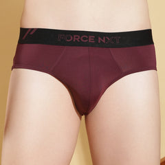 Force NXT Men's Polyamide Microfiber Elastane Stretch Fabric Solid Brief