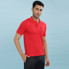 Force NXT Super Combed Cotton Mens Collared Polo Solid T-Shirt