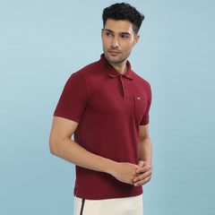 Force NXT Super Combed Cotton Mens Collared Polo Solid T-Shirt