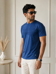 Force NXT Men's Premium Microfiber Fabric Half-Sleeves Chest Printed Round Neck T-Shirt