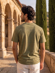 Force NXT Men's Super Combed Cotton Rich Fabric Chest Printed Round Neck T-Shirt