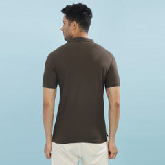 Force NXT Super Combed Cotton Mens Collared Polo Solid T-Shirt