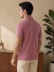 Force NXT Men's Super Combed Cotton Rich Jacquard Fabric Half-Sleeves T-Shirt