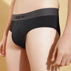 Force NXT Men's Polyamide Microfiber Elastane Stretch Fabric Solid Brief