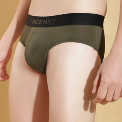 Force NXT Men's Polyamide Microfiber Elastane Stretch Fabric Solid Brief