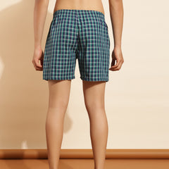 Force NXT Super Combed Cotton Mens Checks Boxer Shorts