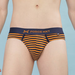 Super Combed Cotton Four Way Stretch Mens Pack of 2 Striped Brief