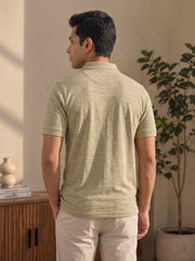 Force NXT Men's Super Combed Cotton Rich Jacquard Fabric Half-Sleeves T-Shirt
