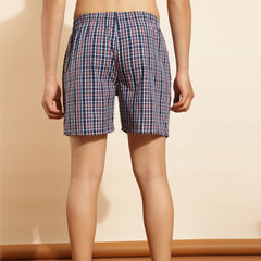 Force NXT Super Combed Cotton Mens Checks Boxer Shorts