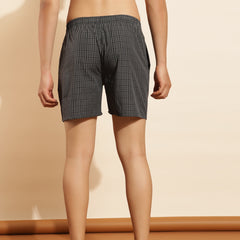 Force NXT Super Combed Cotton Mens Checks Boxer Shorts