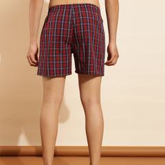 Force NXT Super Combed Cotton Mens Pack of 2 Checks Boxer Shorts