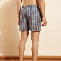 Force NXT Super Combed Cotton Mens Checks Boxer Shorts