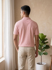 Force NXT Men's Super Combed Cotton Rich Jacquard Fabric Solid Polo T-Shirt