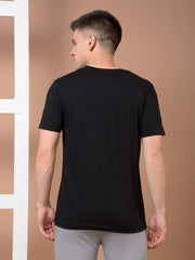 Force NXT Men's Super Combed Cotton Rich Fabric Half-Sleeves Chest Printed T-Shirt