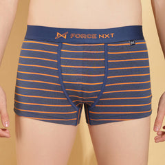Super Combed Cotton Four Way Stretch Mens Pack of 2 Striped Trunk