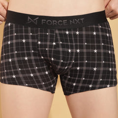 Ultrasoft Super Combed Cotton Elastane Stretch Mens Pack of 2 Printed Trunk