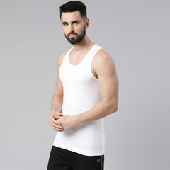 Super Combed Egyptian Cotton Mens Pack Of 6 White Vest