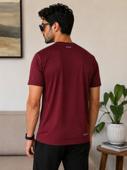 Force NXT Men's Premium Microfiber Fabric Half-Sleeves Chest Printed Round Neck T-Shirt