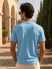 Force NXT Men's Super Combed Cotton Rich Fabric Chest Printed Round Neck T-Shirt