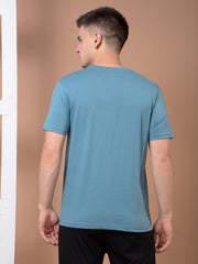 Force NXT Men's Super Combed Cotton Rich Fabric Half-Sleeves Chest Printed T-Shirt