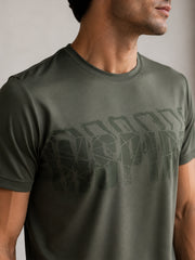 Force NXT Men's Premium Microfiber Fabric Half-Sleeves Chest Printed Round Neck T-Shirt
