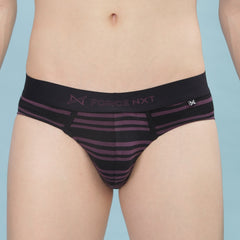Super Combed Cotton Four Way Stretch Mens Pack of 3 Striped Brief