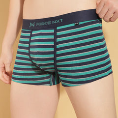 Super Combed Cotton Four Way Stretch Mens Pack of 2 Striped Trunk