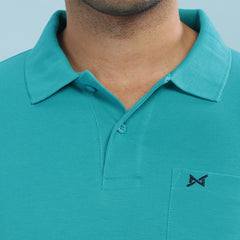 Force NXT Super Combed Cotton Mens Collared Polo Solid T-Shirt