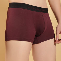 Super Combed Cotton Four Way Stretch Solid Mens Pack of 2 Trunk