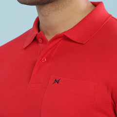 Force NXT Super Combed Cotton Mens Collared Polo Solid T-Shirt