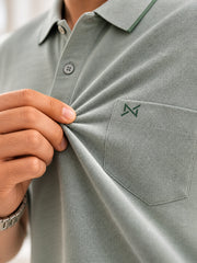Force NXT Men's Super Combed Cotton Rich Fabric Half-Sleeves Polo T-Shirt