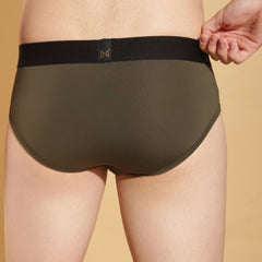 Force NXT Men's Polyamide Microfiber Elastane Stretch Fabric Solid Brief