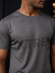 Force NXT Men's Premium Microfiber Fabric Half-Sleeves Chest Printed Round Neck T-Shirt