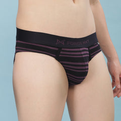 Super Combed Cotton Four Way Stretch Mens Pack of 2 Striped Brief