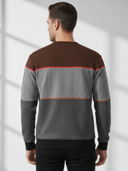 Force NXT Men's Combed Cotton Full Sleeves Colorblock Sweatshirt