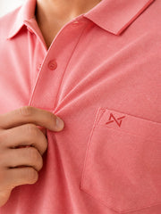 Force NXT Men's Super Combed Cotton Rich Fabric Half-Sleeves Polo T-Shirt