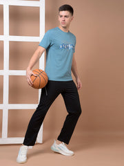 Force NXT Men's Super Combed Cotton Rich Fabric Half-Sleeves Chest Printed T-Shirt