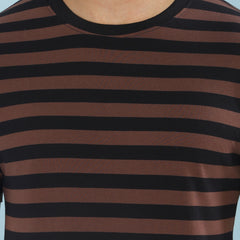 Force NXT Super Combed Cotton Mens Round Neck Striped T-Shirt