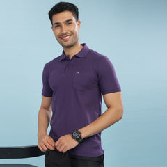Force NXT Super Combed Cotton Mens Collared Polo Solid T-Shirt
