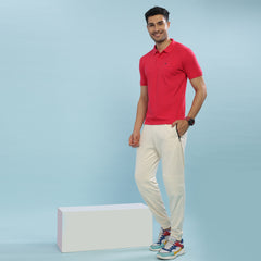 Force NXT Super Combed Cotton Mens Collared Polo Solid T-Shirt