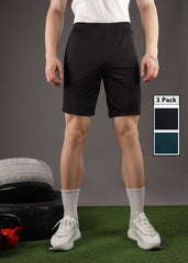 Anti Viral Anti Odour Cool Mens Pack Of 3 Sports Shorts